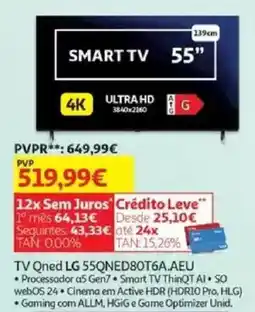 Auchan TV Qned LG 55QNED80T6A.AEU promoção