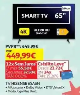 Auchan TV HISENSE 65A6N promoção