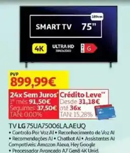 Auchan TV LG 75UA75006LA.AEUQ promoção