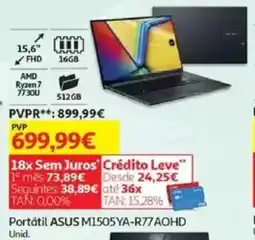 Auchan Portátil ASUS M1505YA-R77AOHD Unid. promoção