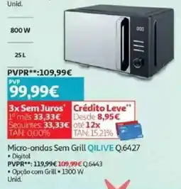Auchan Micro-ondas Sem Grill QILIVE Q.6427 promoção