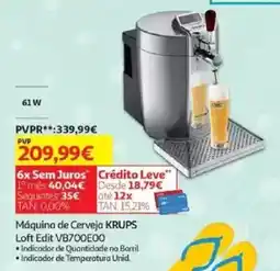 Auchan Máquina de Cerveja KRUPS promoção