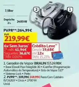 Auchan Gerador de Vapor BRAUN IS5249BK promoção