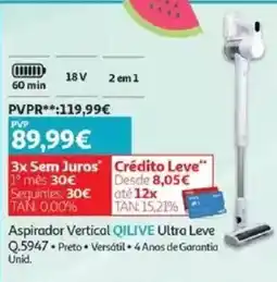 Auchan Aspirador Vertical QILIVE Ultra Leve Q.5947 promoção