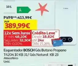Auchan Esquentador BOSCH Gás Butano Propano promoção