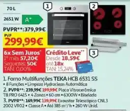 Auchan Forno Multifunções TEKA HCB 6531 SS promoção