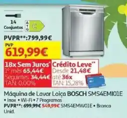Auchan Máquina de Lavar Loiça BOSCH SMS4EMIOLE promoção