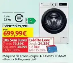 Auchan Máquina de Lavar Roupa LG F4WR5013A6W promoção