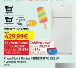 Auchan Frigorífico 2 Portas INDESIT IT70 832 W promoção