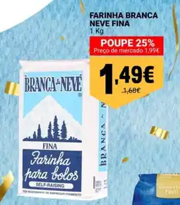 Farinha branca de neve fina