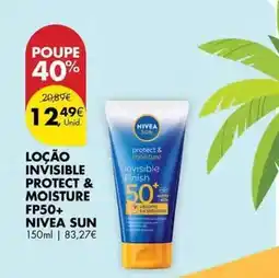 Pingo Doce Nivea sun - locao invisible protect & moisture fp50+ promoção
