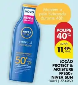 Pingo Doce Nivea - locao protect & moisture fps50+ sun promoção