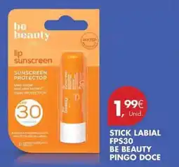 Pingo Doce Be beauty - stick labial fps30 be beauty pingo doce promoção