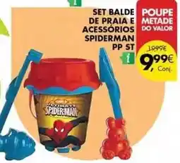 Pingo Doce Valor - set balde de praia e metade acessórios spiderman promoção
