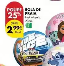 Pingo Doce Hot wheels - bola de praia promoção