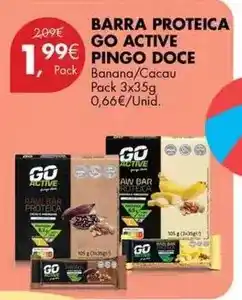 Pingo Doce Pingo doce - barra proteica go active promoção