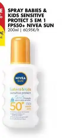 Pingo Doce Nivea - spray babies & kids sensitive protect 5 em 1 fps50+ sun promoção