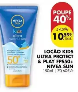 Pingo Doce Nivea - locao kids ultra protect & play fps50+ sun promoção
