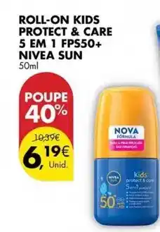 Pingo Doce Nivea - roll-on kids protect & care 5 em 1 fps50+ sun promoção