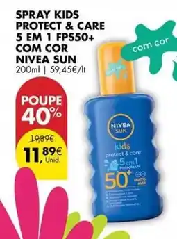 Pingo Doce Nivea sun - spray kids protect & care 5 em 1 fps50+ com cor promoção