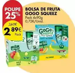 Pingo Doce Gogo squeez - bolsa de fruta promoção