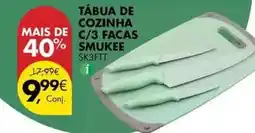 Pingo Doce Smukee - tábua de cozinha c/3 facas promoção