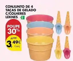 Pingo Doce Conjunto de 4 tacas de gelado c/colheres promoção