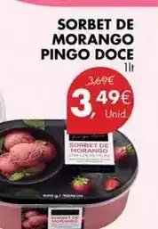 Pingo Doce Pingo doce - sorbet de morango promoção