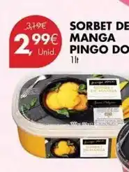 Pingo Doce Sorbet de manga promoção