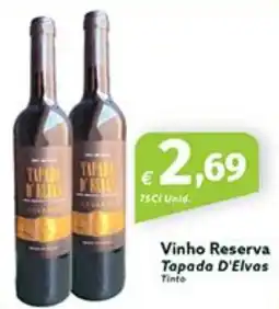 Roque Supermercados Vinho Reserva Tapada D'Elvas promoção