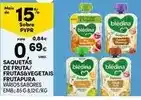 Continente Blédina - saquetas de fruta/ frutas&vegetais frutadura promoção