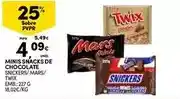 Continente Snickers - minis snacks de chocolate promoção