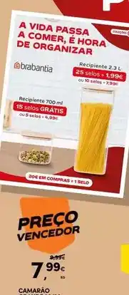 Continente A+ - camarão promoção