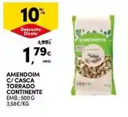 Continente Continente - amendoim c/casca torrado promoção