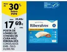 Continente Riberalves - posta de lombo de 4 meses de cura msc congelados emb.: 750 g promoção
