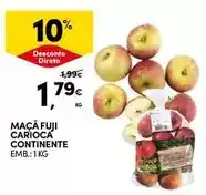 Continente Carioca - maçã fuji continente promoção