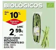 Continente Continente bio - feijão verde biologico promoção