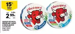 Continente A vaca que ri - queijo de vaca regular/light a vaca promoção