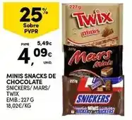 Continente Twix - minis snacks de chocolate promoção