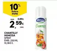 Continente Mimosa - chantilly promoção