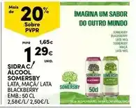 Continente Somersby - sidra c/ alcool promoção