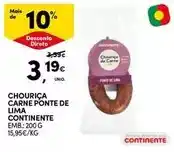 Continente Continente - chouriça carne p'onte de lima promoção