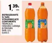 Continente Ace - refrigerante s/gas vitaminas promoção