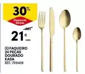 Continente Kasa - faqueiro 24 peças dourado promoção