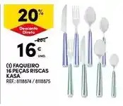 Continente Kasa - faqueiro 16 peças riscas promoção