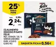 Continente Felix - alimento humido p/gato promoção