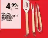 Continente Conj. 3 utensílios p/ barbecue promoção
