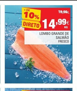 Continente Lombo Grande de Salmão Fresco promoção