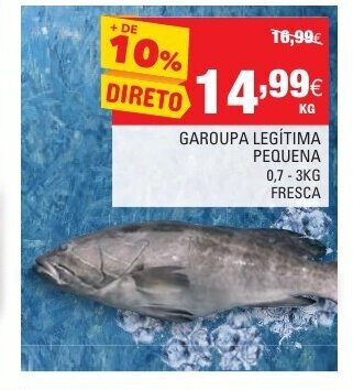 Continente Garoupa Legítima Pequena 0,7 - 3kg promoção