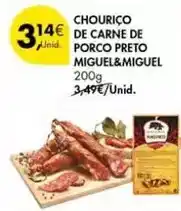Pingo Doce Chourico de carne de porco preto promoção